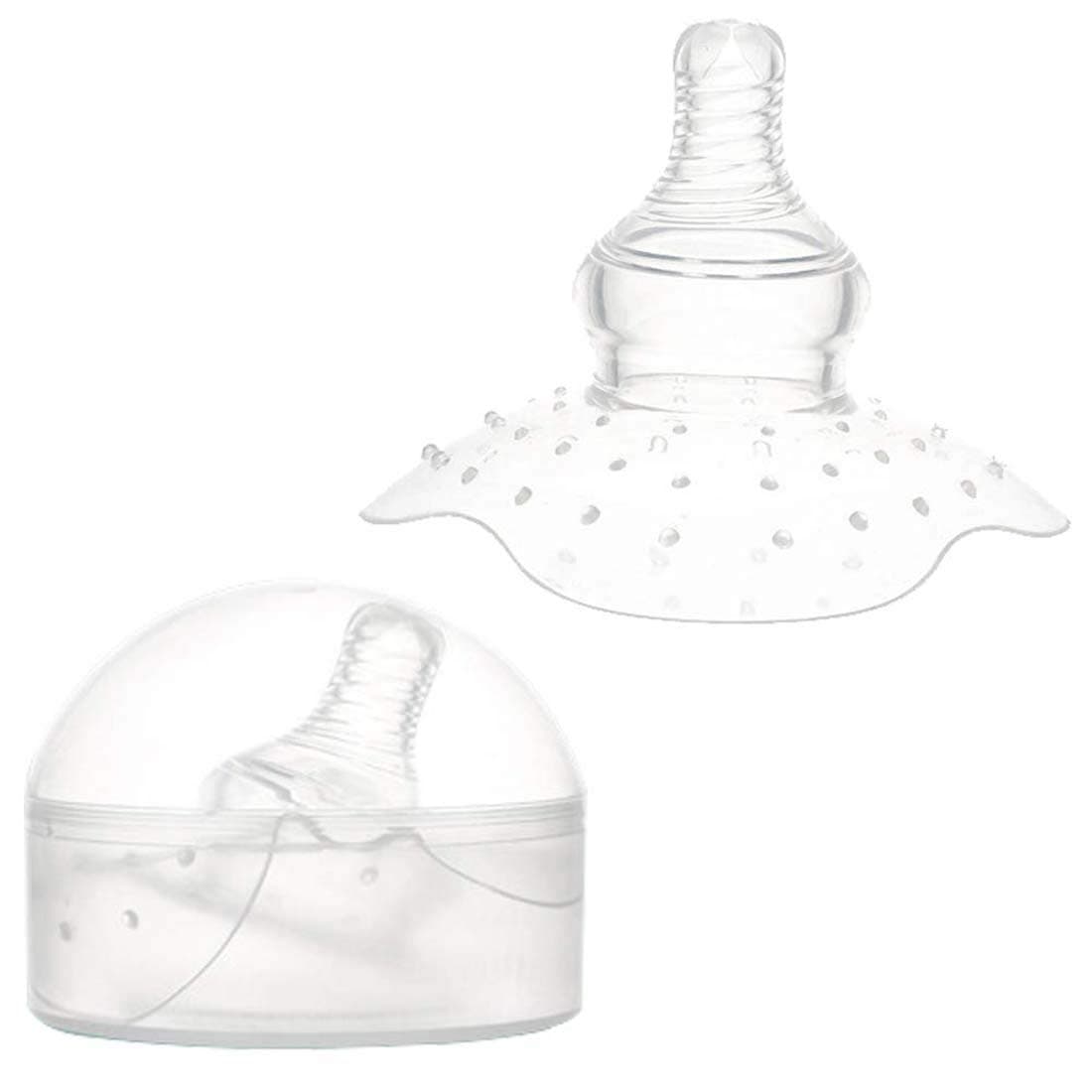 Nipple Shield, ELECDON Premium Contact Nippleshield, Assist Perfect for Nursing Mothers with Inverted & Sore Nipple with Carrying Case for Breastfeeding Mothers, Non-Toxic, Made Without BPA