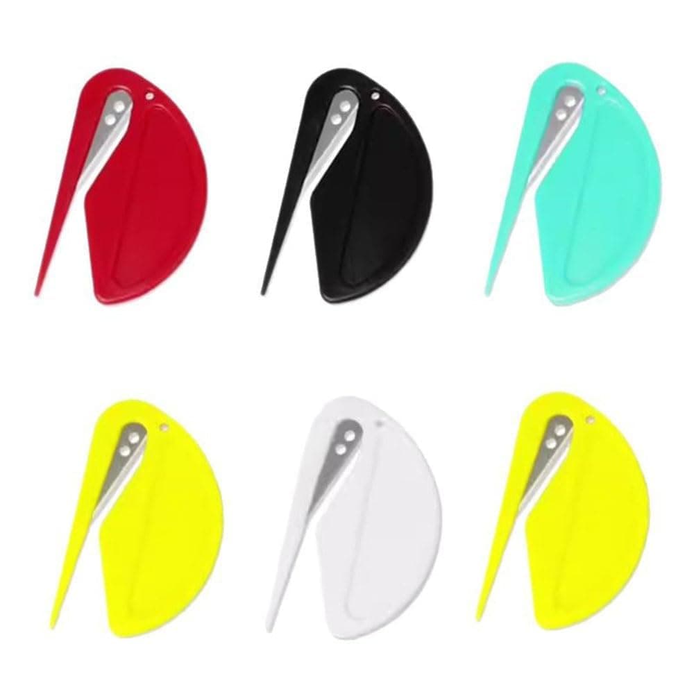 6Pcs Portable Wrapping Paper Cutter, Manual Corner Rounder, for Holiday Gift Wrap Paper Kraft Craft Cutting Roll, Sliding Line Trimmer