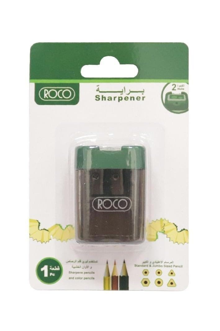 Roco 2-Holes Pocket Sharpener, Black
