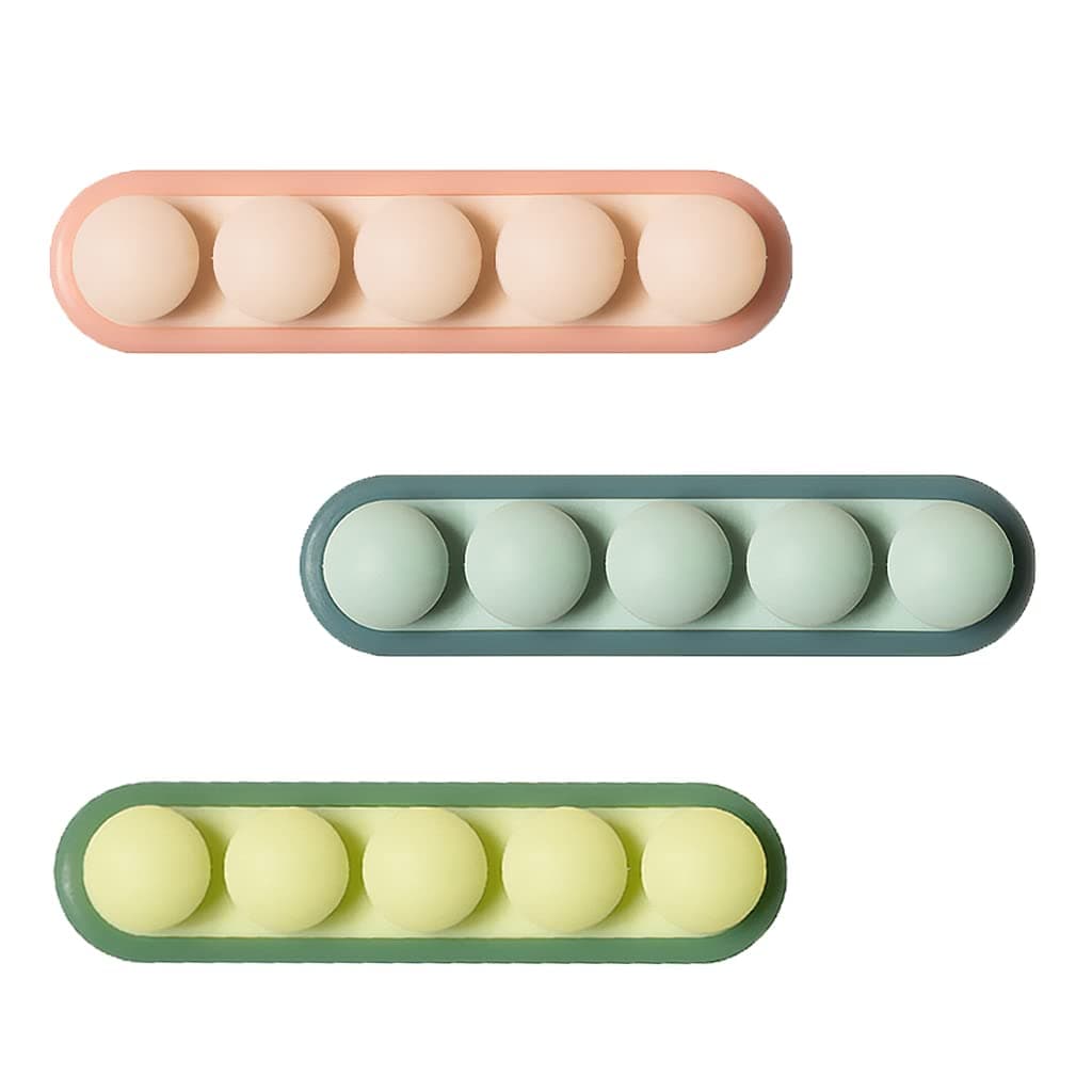 3 Pack Pea Shaped Cable Clips, Self Adhesive USB Charging Cord Holder, Multi-scene Wire Arrangement Fixer, Practical Cable Management Organizer for Desk Bedroom Car Workbench Storage