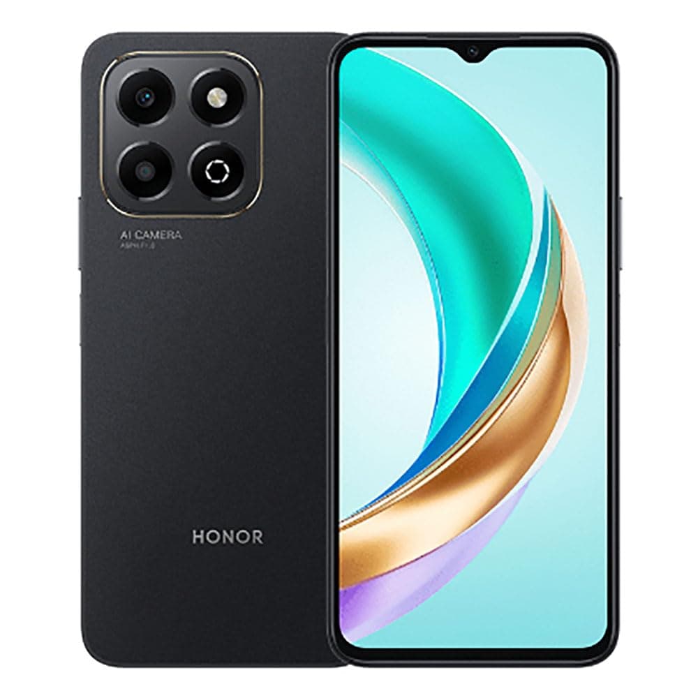 Honor X6b DUAL-SIM 128GB ROM + 4GB RAM (GSM only | No CDMA) Factory Unlocked 4G/LTE SmartPhone (Midnight Black) - International Version