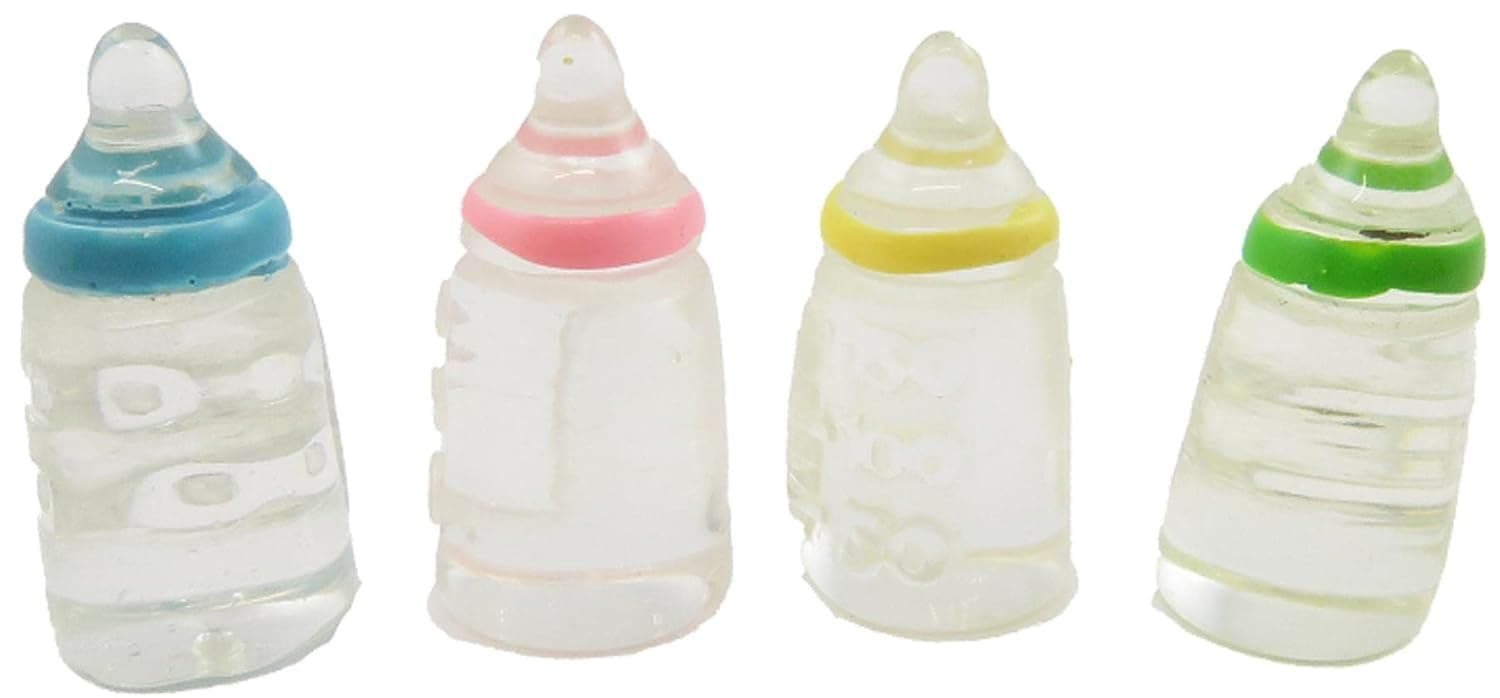 Dolls House Girl Boy Baby Doll Babies Feeding Bottles Nursery Accessory Set 1:12