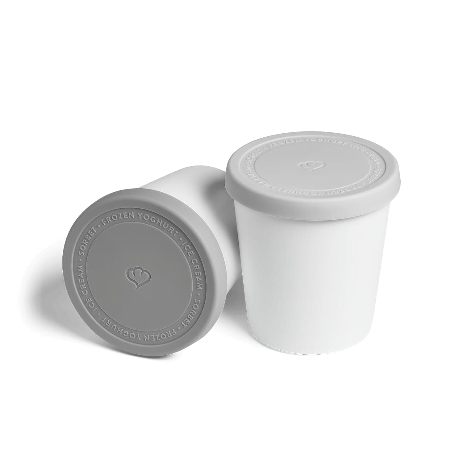 Springlane Kitchen Set of 2 Ice Cream Containers for Ice Cream, 1 L, Storage Containers, Freezer Containers, Ice Containers, BPA-Free, Food Grade