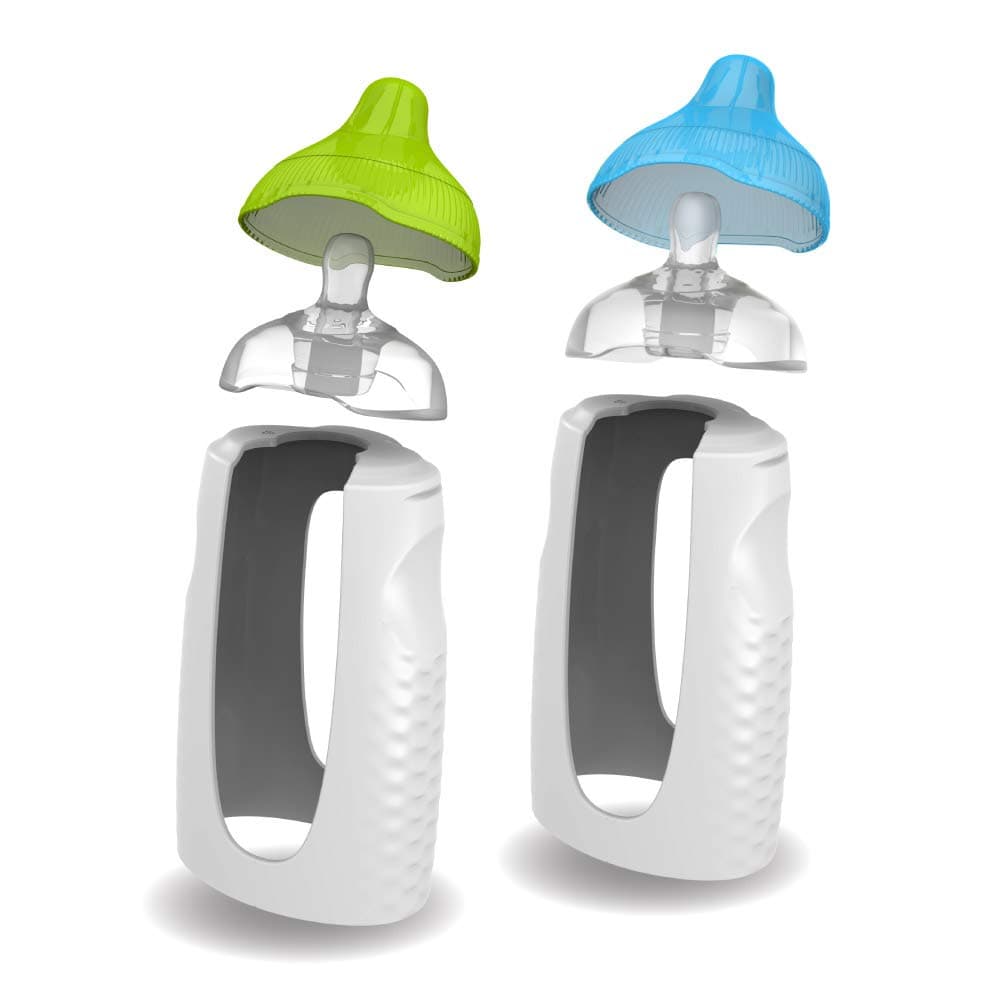 Kiinde Twist Squeeze Natural Baby Breast Milk Feeding Bottle with and Case (2 Pack)