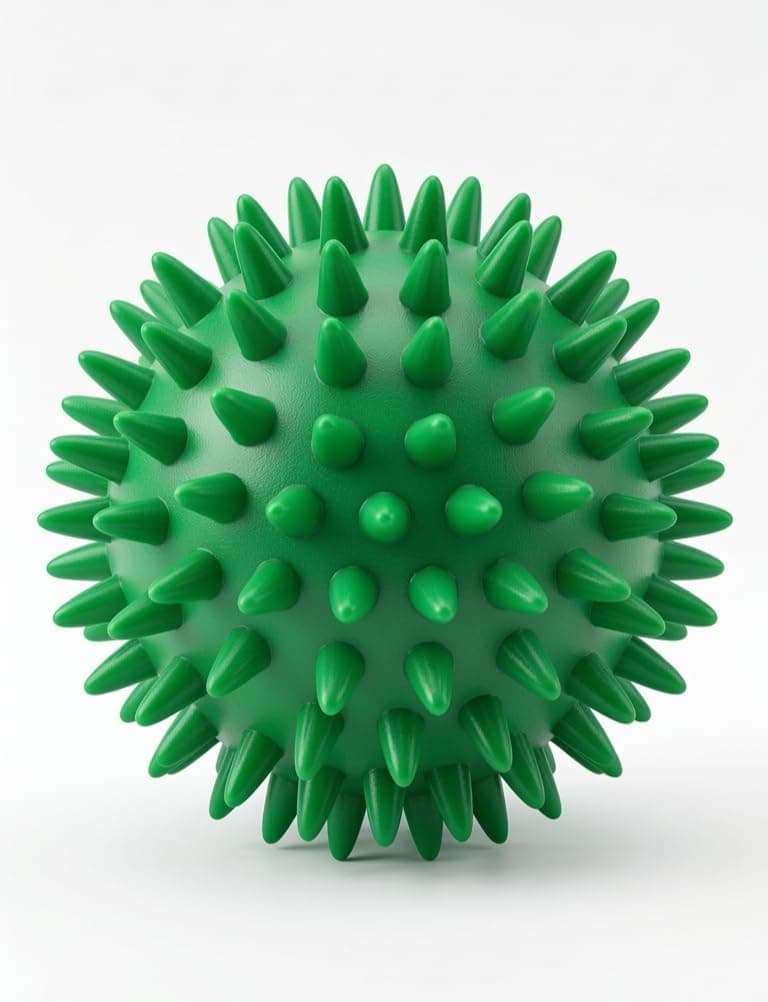 Hedgehog Ball 7 cm in Green - High-Quality Massage Ball for Reflexology Massage, Physiotherapy & Trigger Point Therapy - Nub Ball for Targeted Relaxation & Regeneration of Muscles