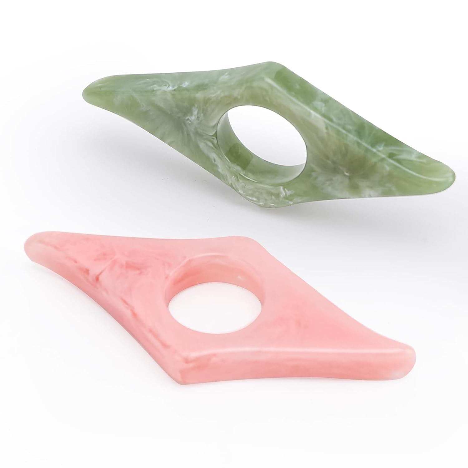 Kartterfly Thumb Page Holder 2Pack Energy Pattern Pink Green Book Markers | Finger reading aid for readers, ergonomic grip for one-hand reading, practical book accessory, fits all reading books