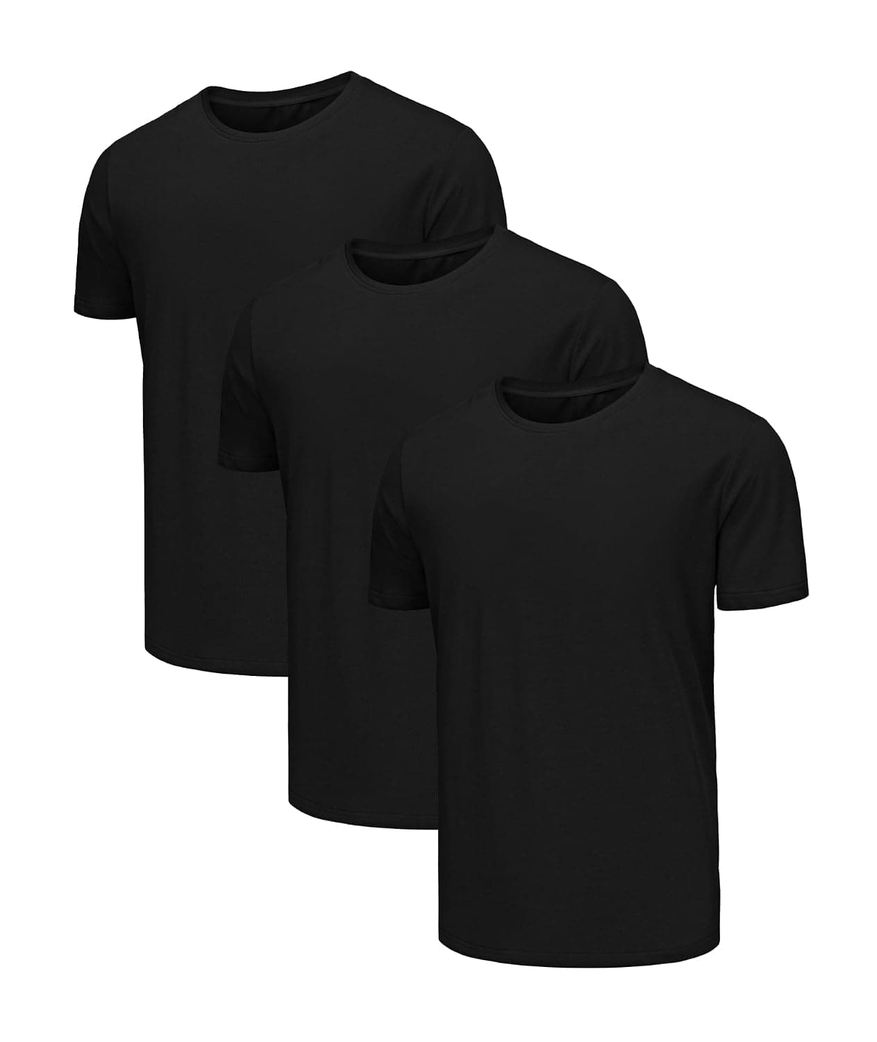 Zoofly Mens Cotton T Shirt Short Sleeve 3 Pack Crew Neck Plain T-shirts Basic Tee Shirt Top for Men
