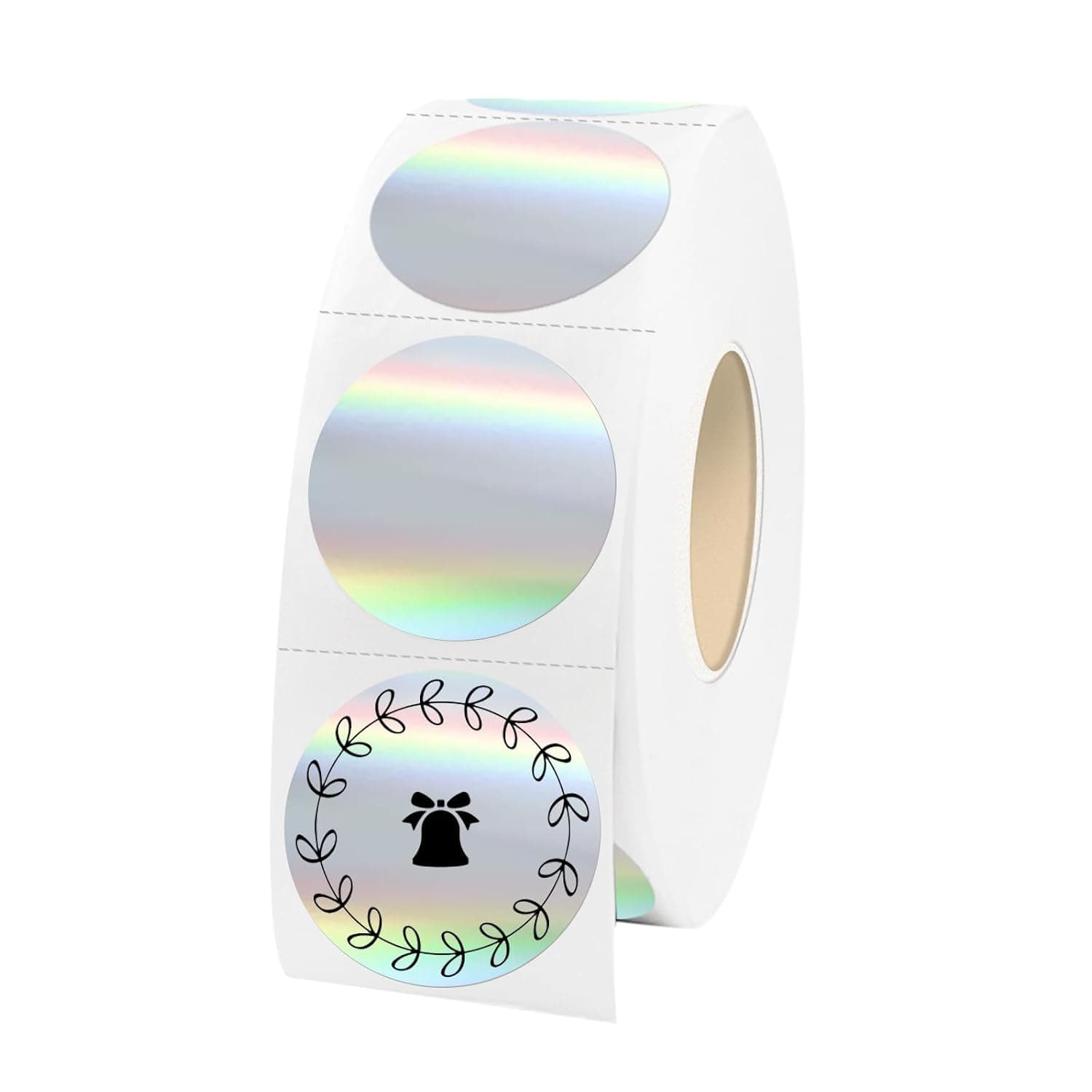 1" Holographic Thermal Label Stickers Blue,Printable Rainbow Glitter Thermal Printer Sticker Labels for Gift Wrapping, Self-Adhesive Name Price Tag DIY Custom Logo Design (1000 pcs)