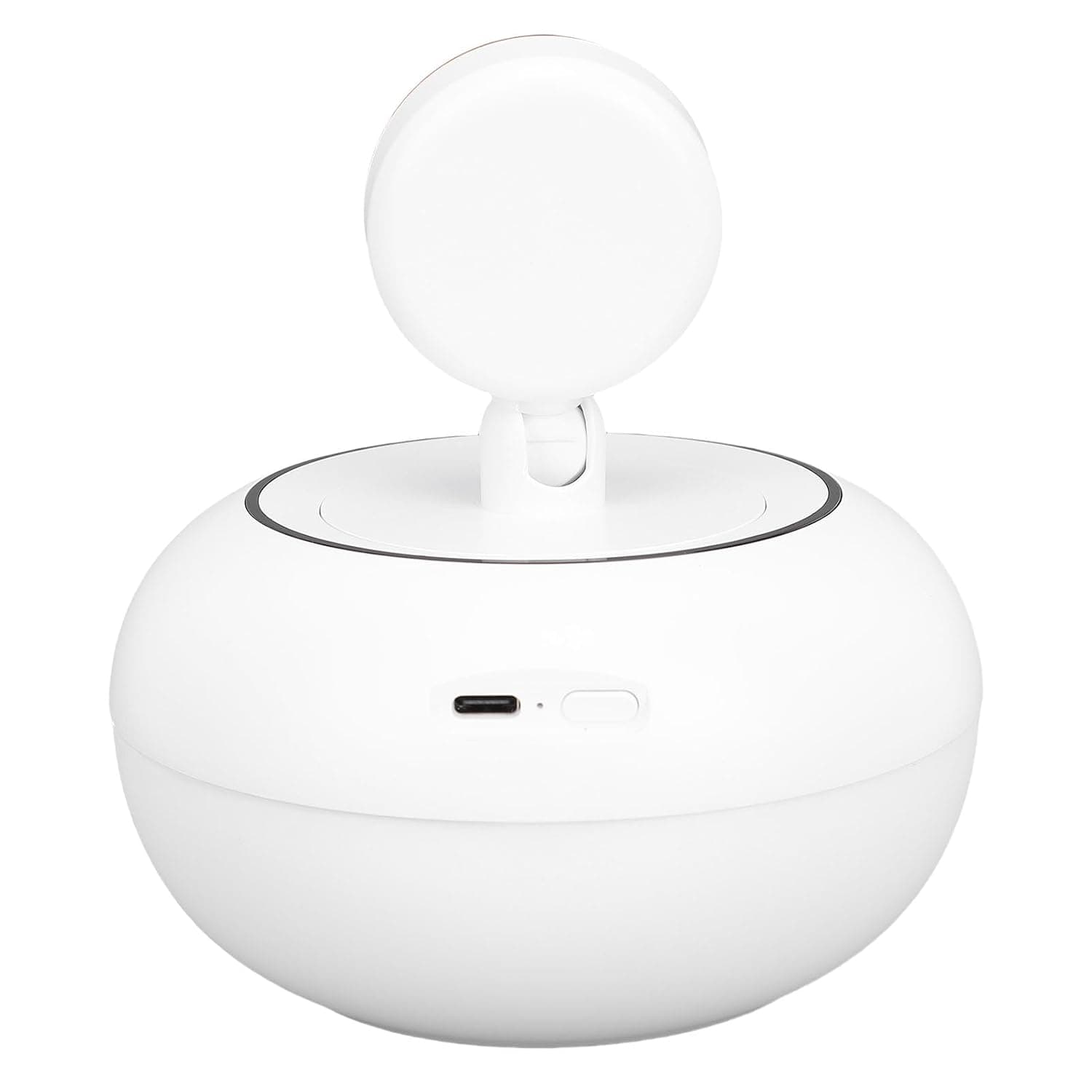 Syrisora Air Humidifier with Sunset Lamp, Desk Humidifier, USB Powered Desk Humidifier, Water Charging, for Home and Car, White