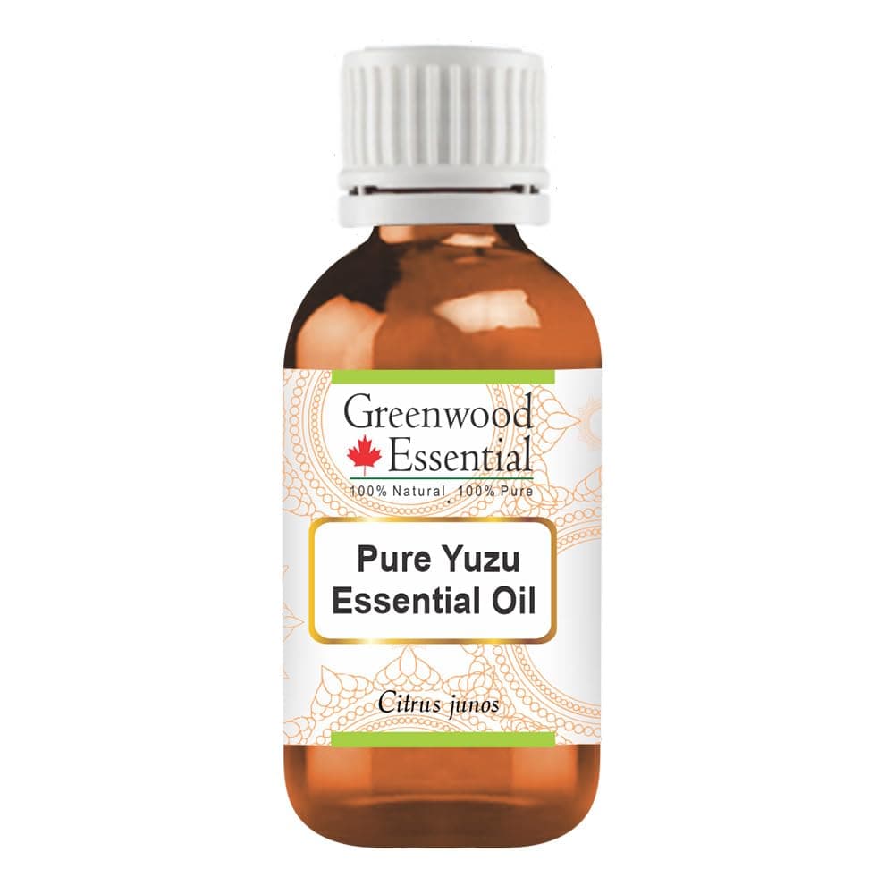 Greenwood Essential Pure Yuzu Essential Oil (Citrus junos) |Non-Sticky | Non-greasy | Lightweight | Men & Women | All Skin Types | Steam Distilled | 15ml (0.5 oz)
