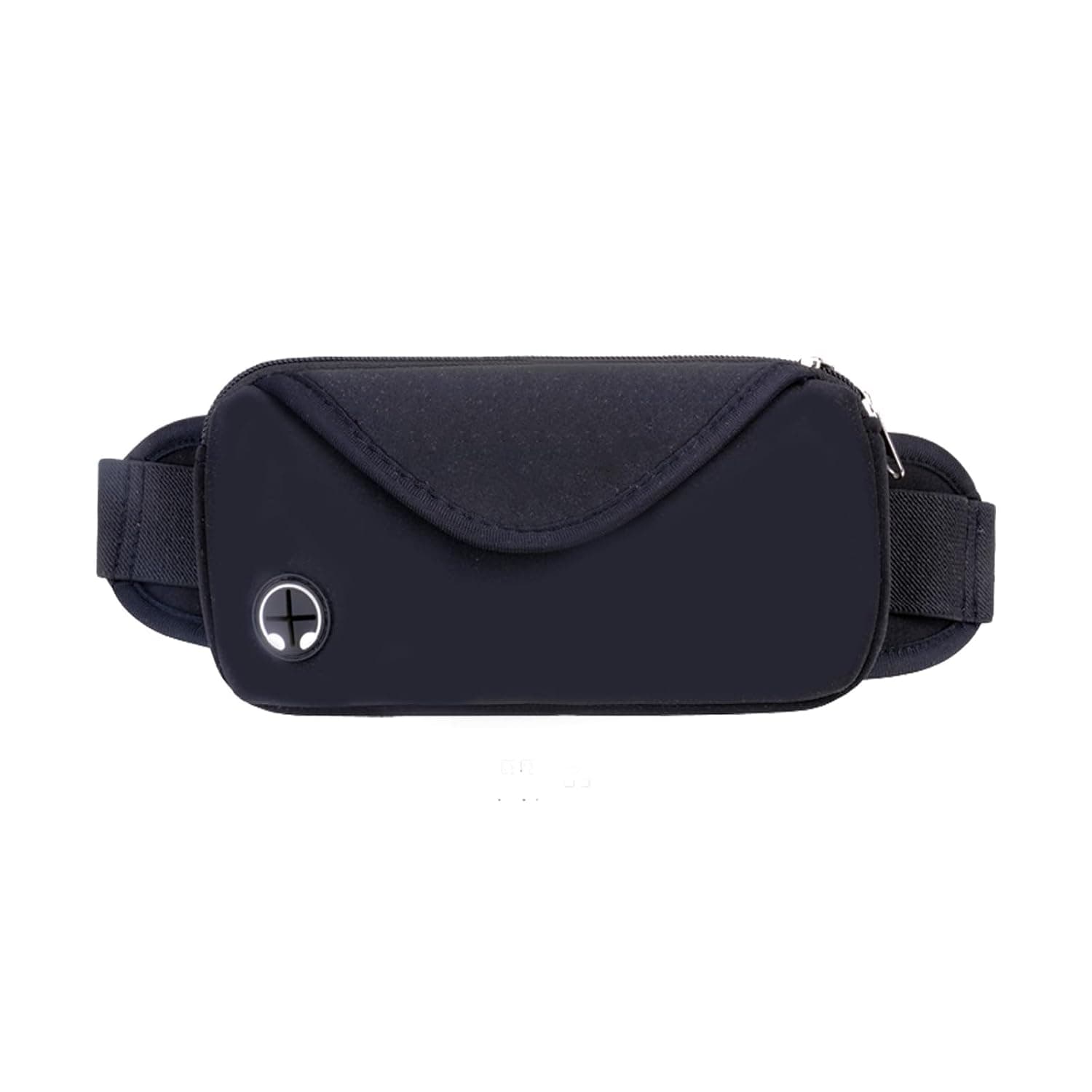 Bukela Gym Waist Bag for Men, Running Belt Fanny Pack, Runner Marathon Jogging Waist Pack Sport Workout Exercise Fitness Phone Holder Belt for Men Women Jogger Slim Waistband (Black)