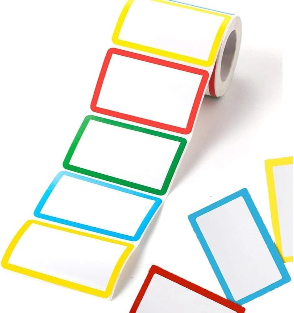 Aputue Name Tag, 2000 Pcs Vibrant Adhesive Labels for Classroom, Office, Home Organization, Color-Coding Stickers, Name Tag for Books, Folders, Supplies, Easy-Tear Perforated Sheets