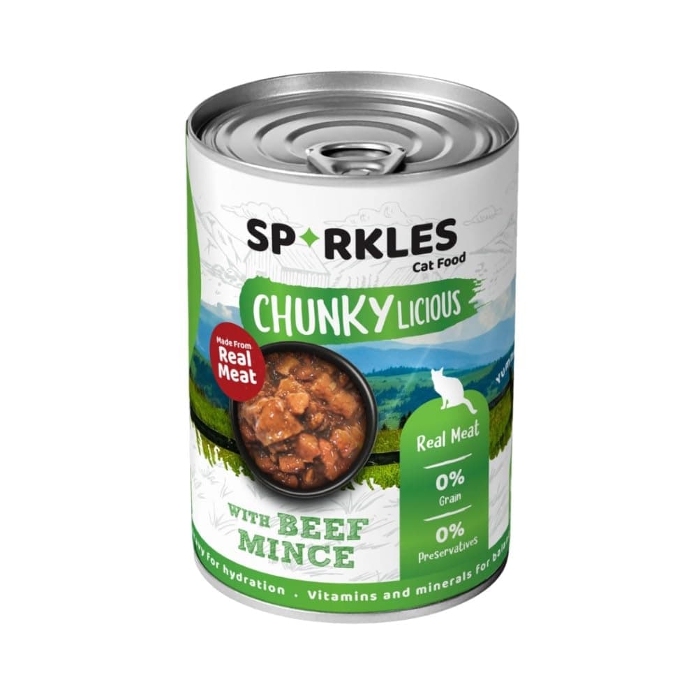 Sparkles Chunky Licious with Beef Mince Wet Food for Adult Cats 400 g