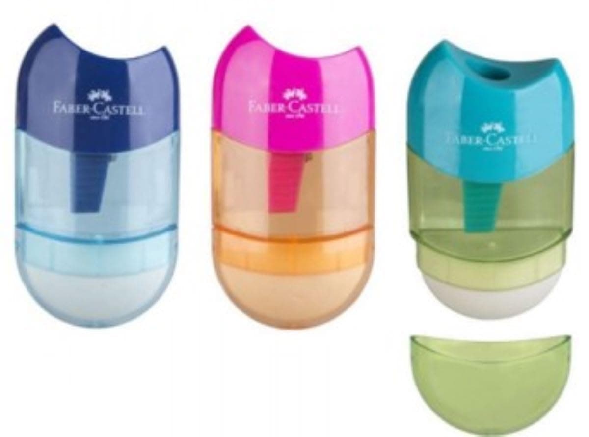 Faber-Castell Single Hole Sharpener-Eraser with Barrel Trend Class