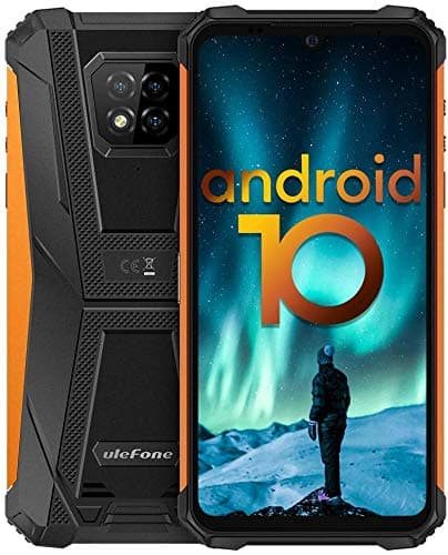 Ulefone Armor 8, 5580mAh Battery, 4GB + 64GB, Android 10 Rugged Mobile Phone with Octa-Core, 6.1 Inch IP68/69K Screen, NFC, OTG, GPS, Bluetooth 4.2 Waterproof Outdoor Phone (Orange)