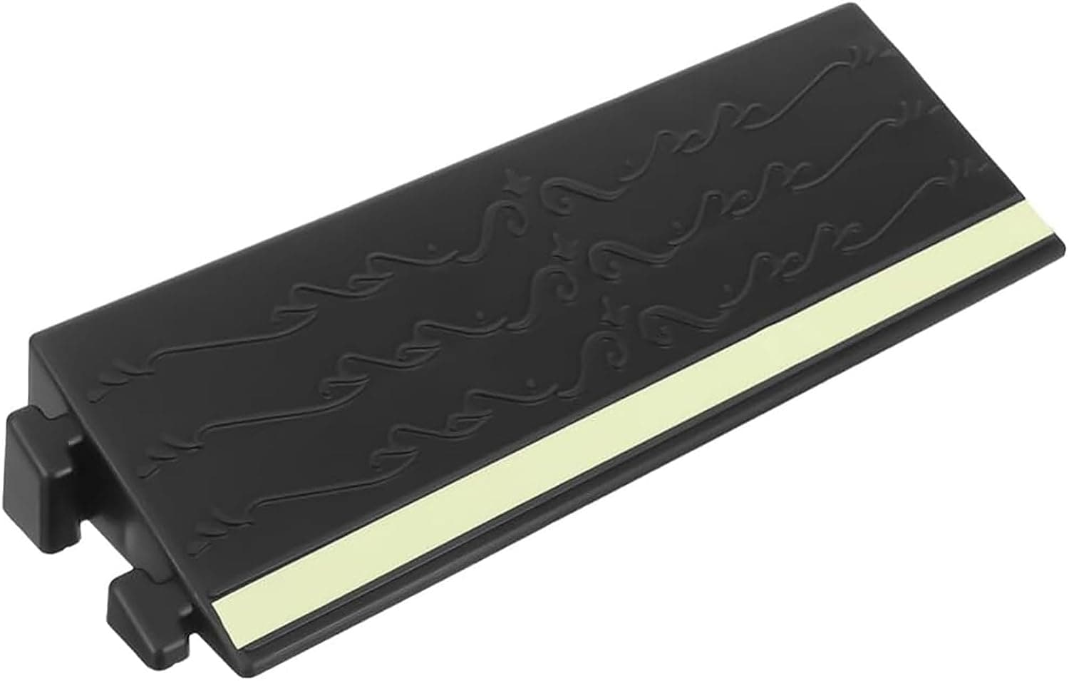 Rubber Door Threshold Ramp for wheelchairs, Glow Dark Non-Skid Wheelchair Ramp, for Doorways, Stairs, Steps, Curbside and Mobility Scooters Rise Doorways(25 * 12 * 5.5cm)
