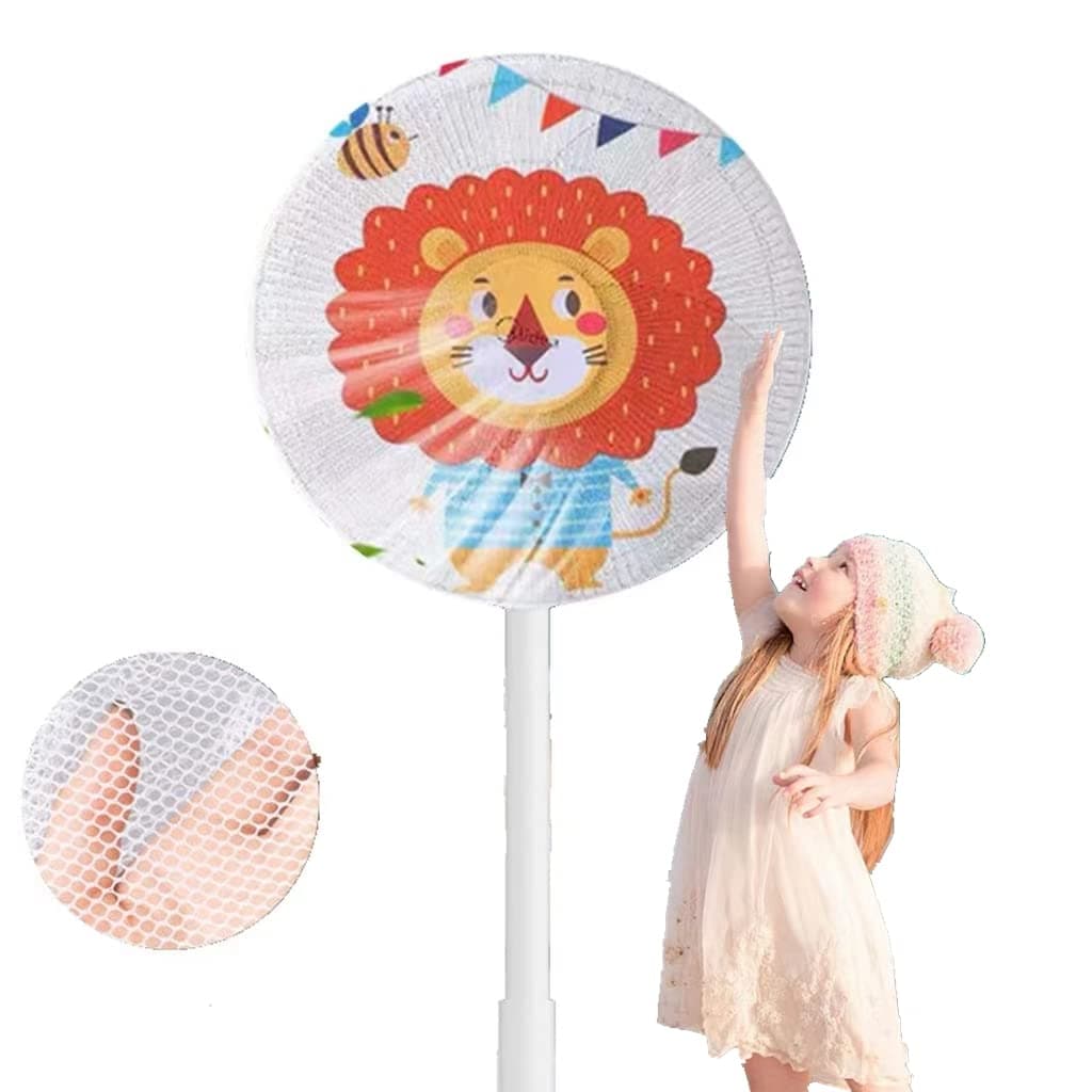 COOLBABY 16-20 Inch Children's Anti-pinch Fan Protection Cover-Cartoon Fan Cover Safety Cover-Household Floor-Mounted Electric Fan Protection Cover Washable Fan Mesh Cover