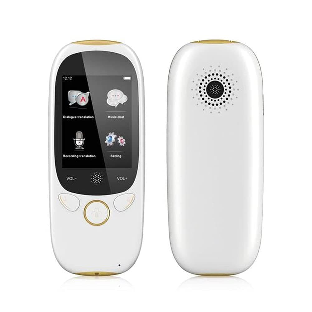 Jiulnn K1 2.0 Inch Screen Voice Translator Smart Business Travel AI Translation Machine 512MB+4GB 45 Languages Translator (Color : White)