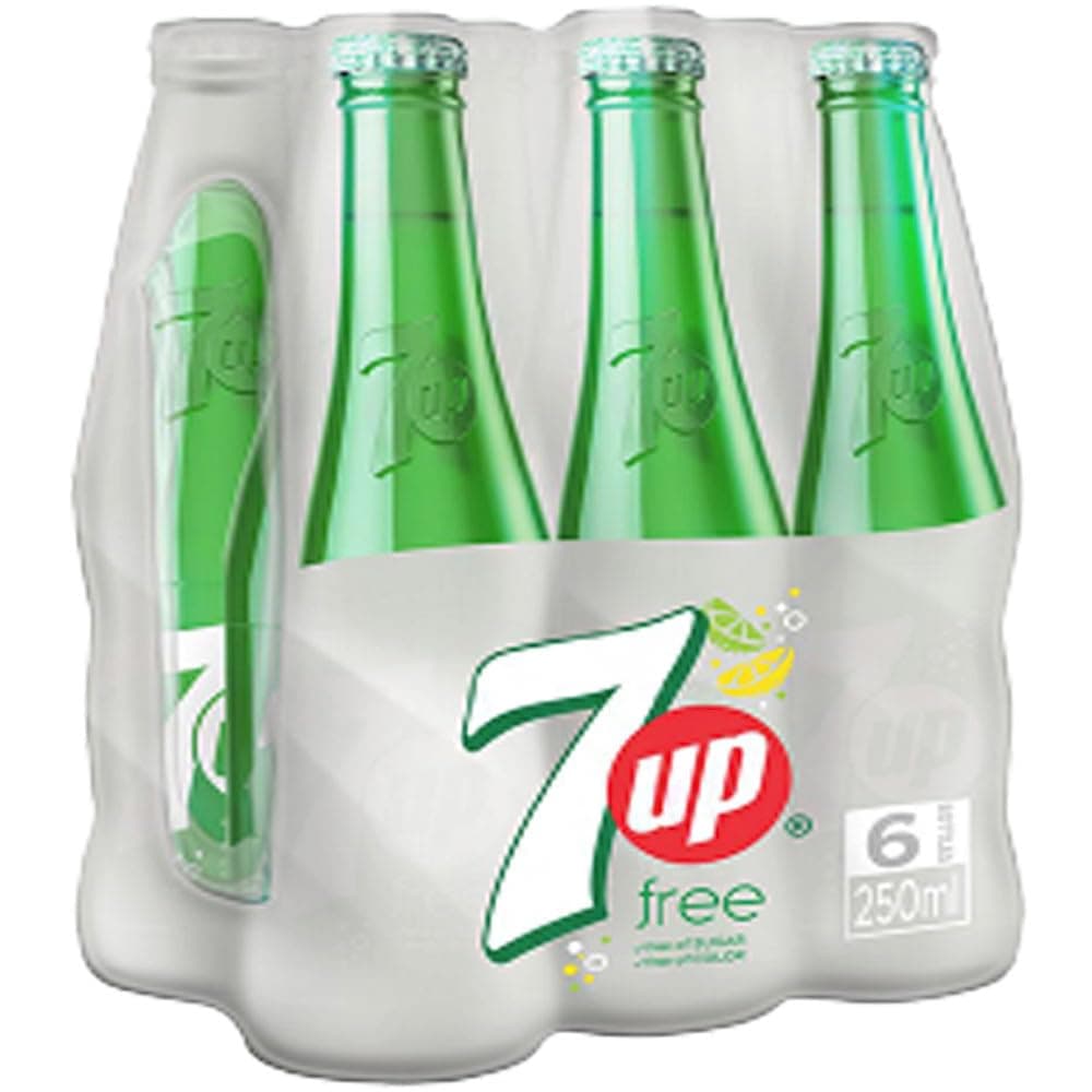 7UP Diet Free Soft Drink, 250 ml x 6