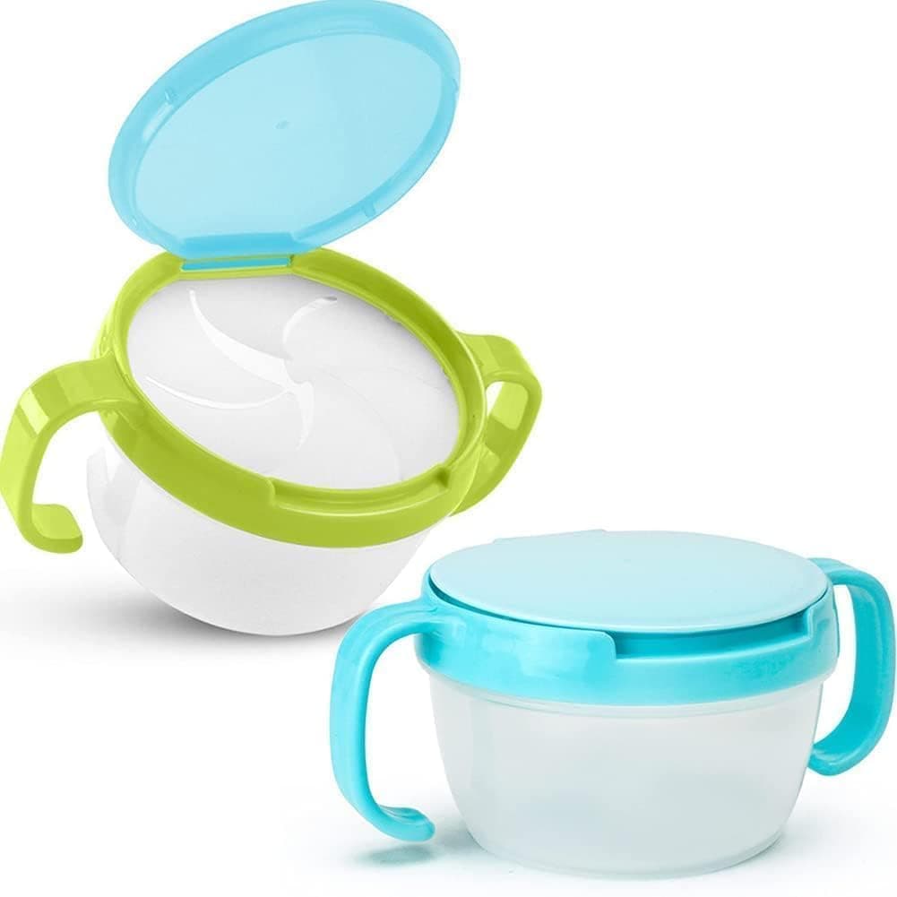 Joyzzz Baby Food Storage Box, 2 Pack 380ml Snack Containers for Toddlers, BPA Free Spill Proof Food Storage Box with Easy Grip Lids, Microwave Freezer Safe for Cereal Fruits Snacks
