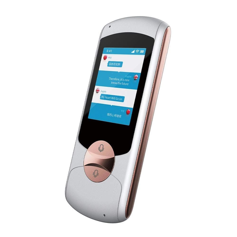 Offline Translator Device, Smart Language Translator Device, Portable Real-time Instant Offline/WiFi / 4G 2.0 Inch Touch Screen 77 Multi-Language Translation Translator (Color : White)