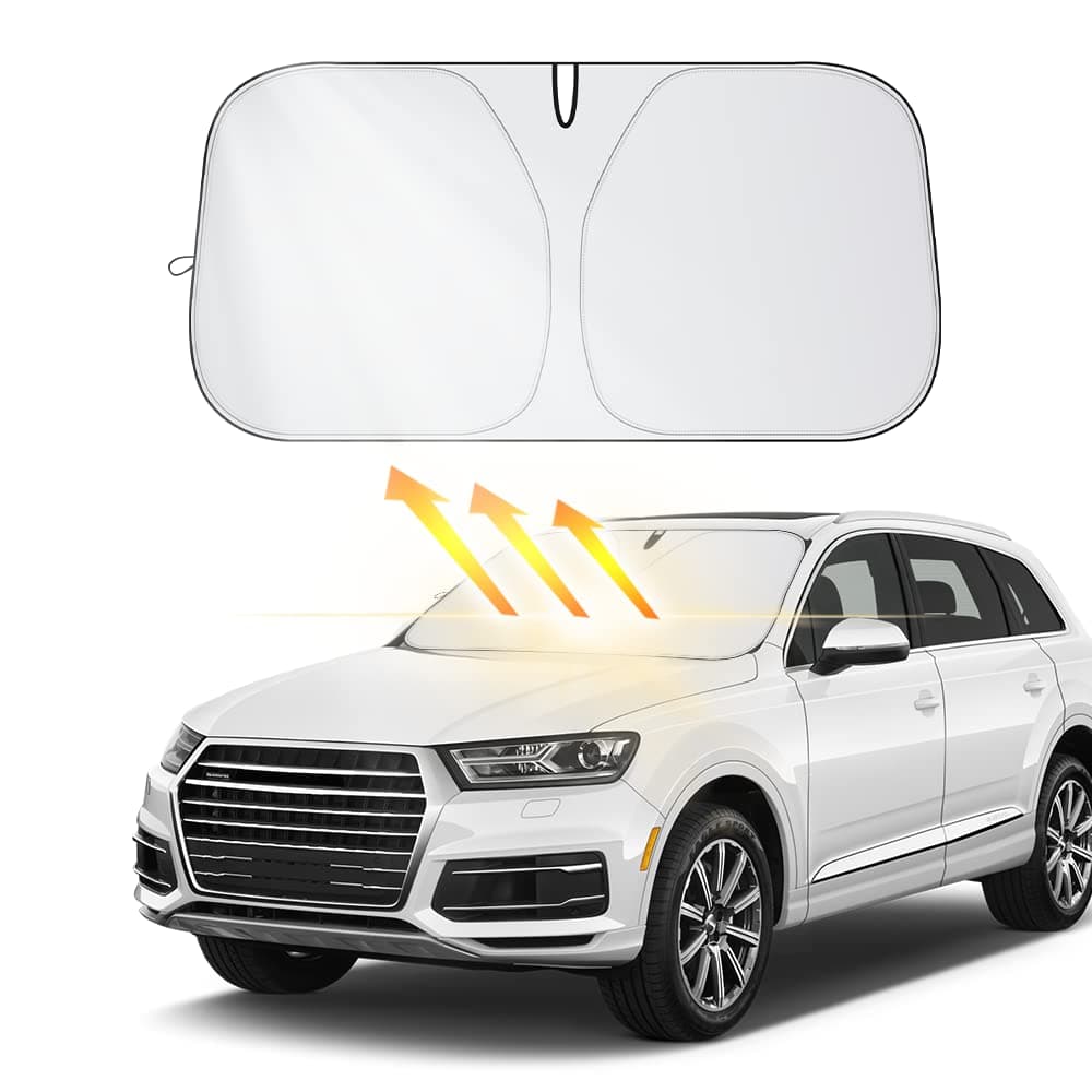 Salior Car Shade Front Windshield-Portable Folding Strong UV&Heat Resistant Sun Blocker- Keeps Car Cool,Universal Windshield Cover Sun Shade Fit Car, Truck, SUV (XL(62.99 * 33.46inch)) | UV&Heat Resistant Sun Blocker- Keeps Car Cool,Universal Windshield Cover Sun Shade Fit Car, Truck, SUV XL(62.99*33.46inch)