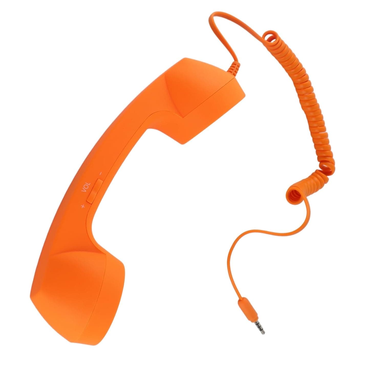 TOPINCN Retro Radiation Proof Cell Phone Handset with USB C for Smartphone, HD Audio Receiver for Mobile, ABS Material (Orange)