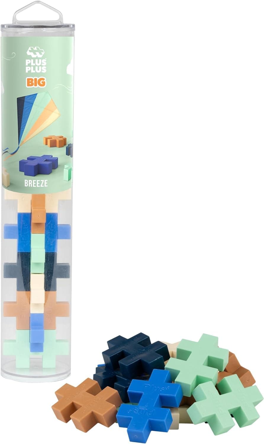 Plus-Plus 3490 Big Breeze Building Blocks, Multicoloured, 15 Pieces