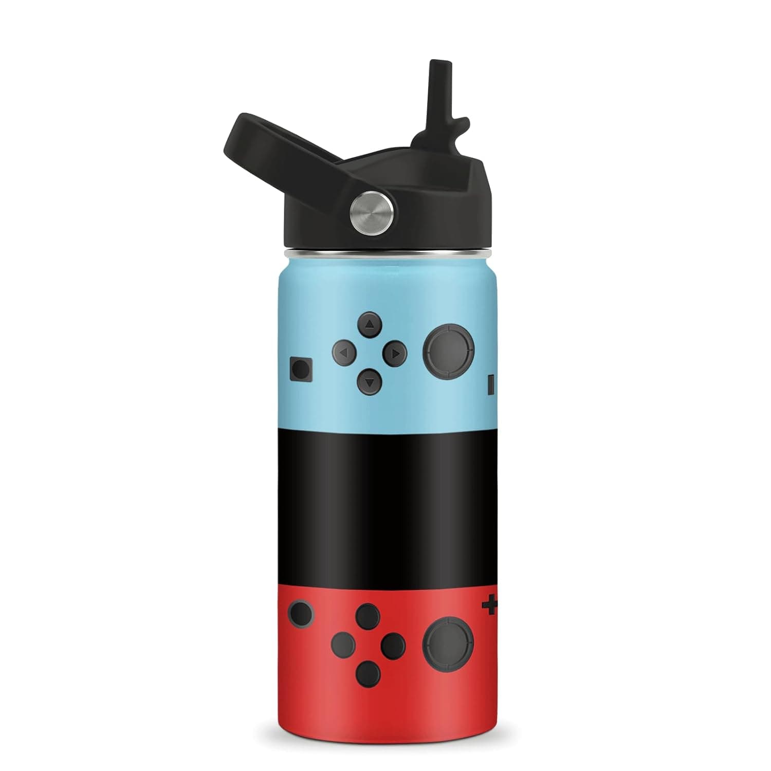 Video Game Gifts for Boys 16oz Water Bottle with Straw Lid - Gamer Stainless Steel Kids Insulated Cup for School, Sports, Travel Tumbler - Gaming Birthday Gifts for Game Lovers, Boys, Girls