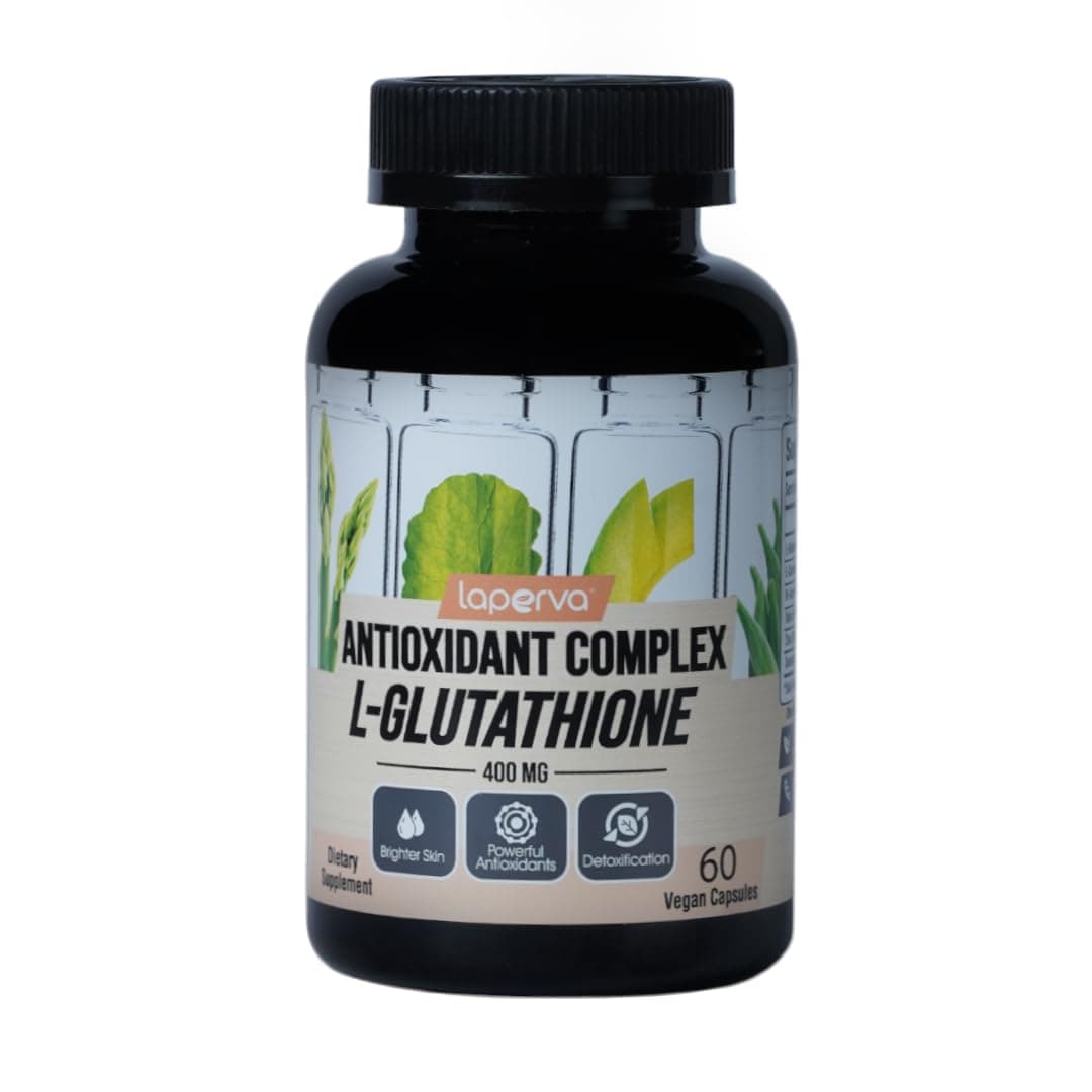 Laperva Antioxidant Complex L-Glutathione 400 mg - Antioxidant Support for Brighter Skin Appearance & Daily Wellness - 60 Veggie Capsules