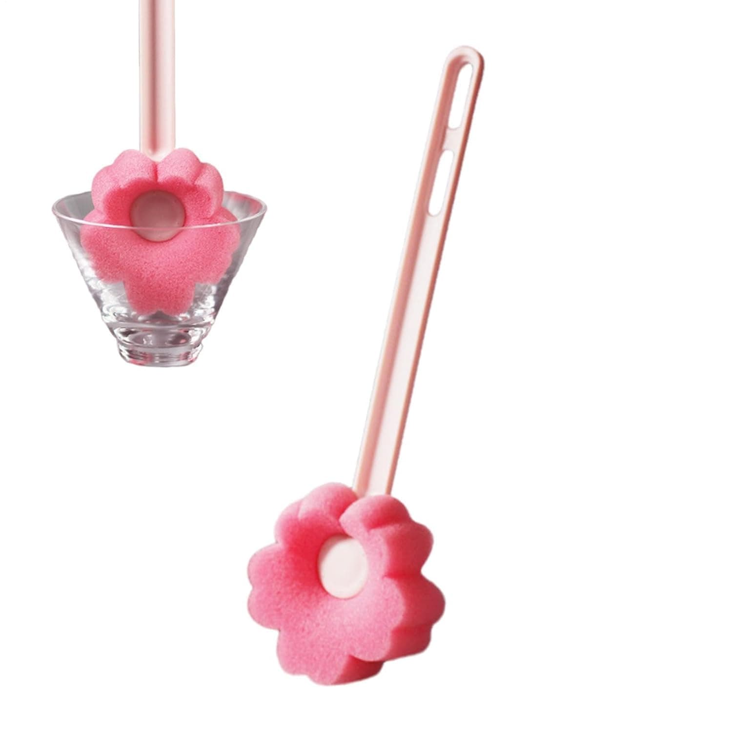 Bottle Brush Flower Shape Mug Cleaning Tool | Water Bottle Sponge Brush for Home Kitchen Apartment Office Gym Travel Cup Mug Tumbler