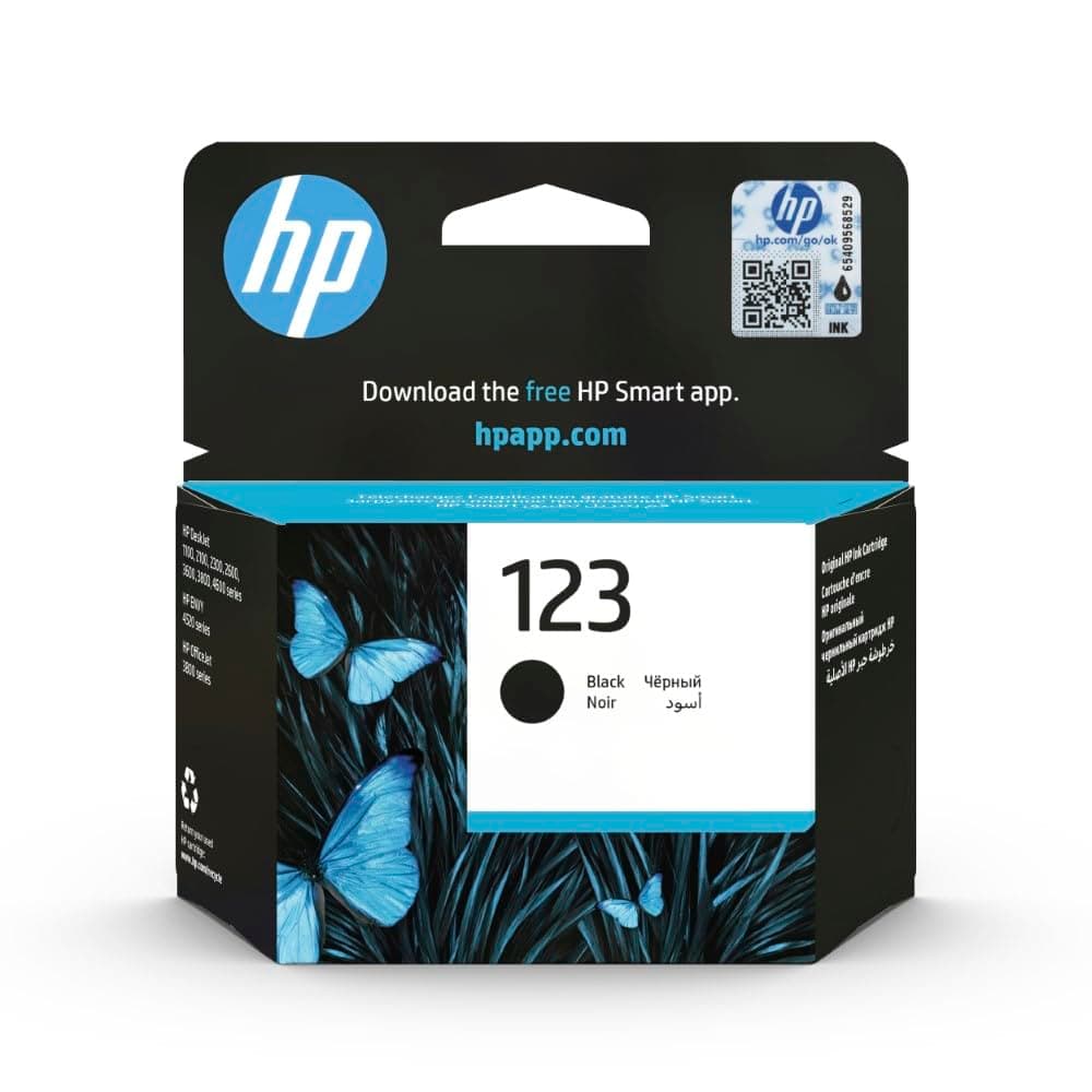 Hp 123 Black Original Ink Cartridge - F6V17Ae