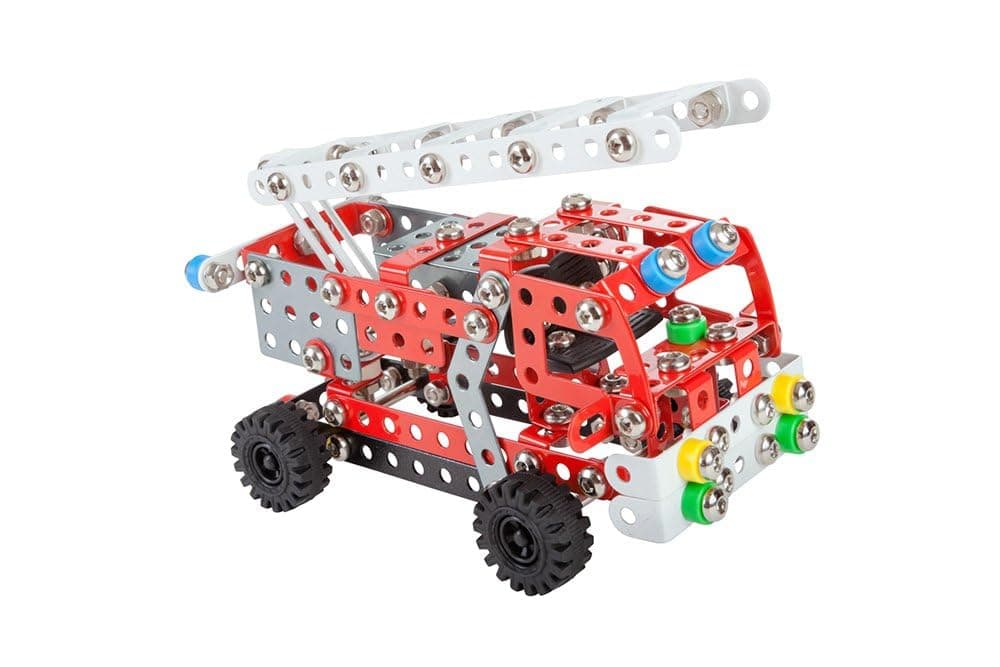 Constructor Fire Engine - Metal Construction Game - 314 Pieces - Fire Engine to Assemble - STEM Box from 8 Years