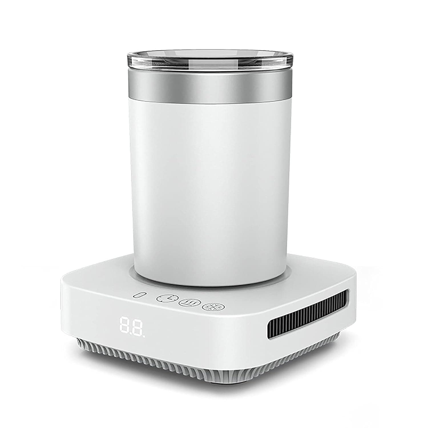 Cupcooler Hot And Cold Cup Refrigeration Cup Thermal Insulation Intelligent Heating Fast Cooling Cup Convenient and practical (Color : White, Size : 12.9x12.9x15.7CM)