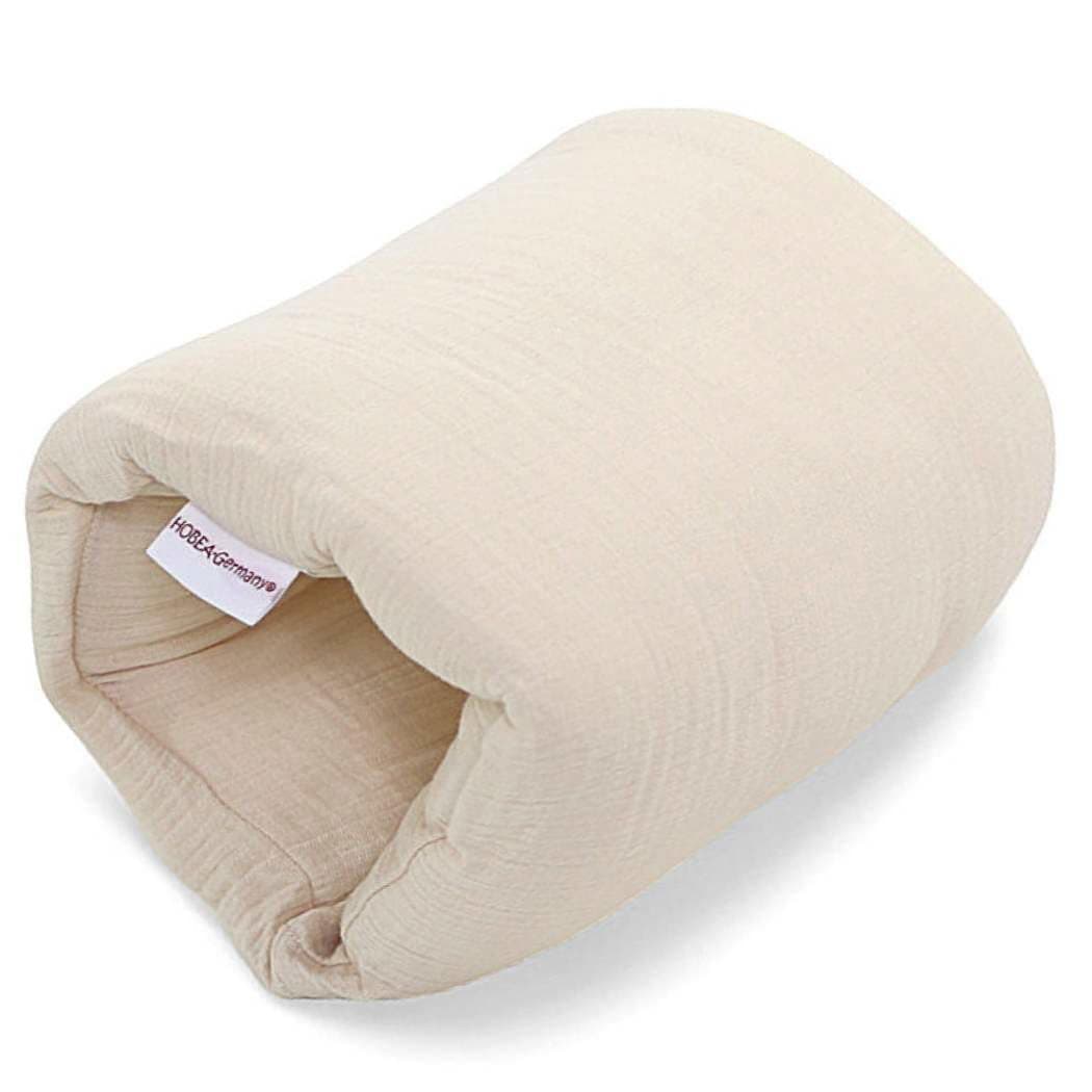HOBEA-Germany Mini Breastfeeding Pillow for Travelling Muslin Beige | Oeko-Tex® Standard 100 certified, IGR certified (ergonomic product) nursing muff travel nursing pillow