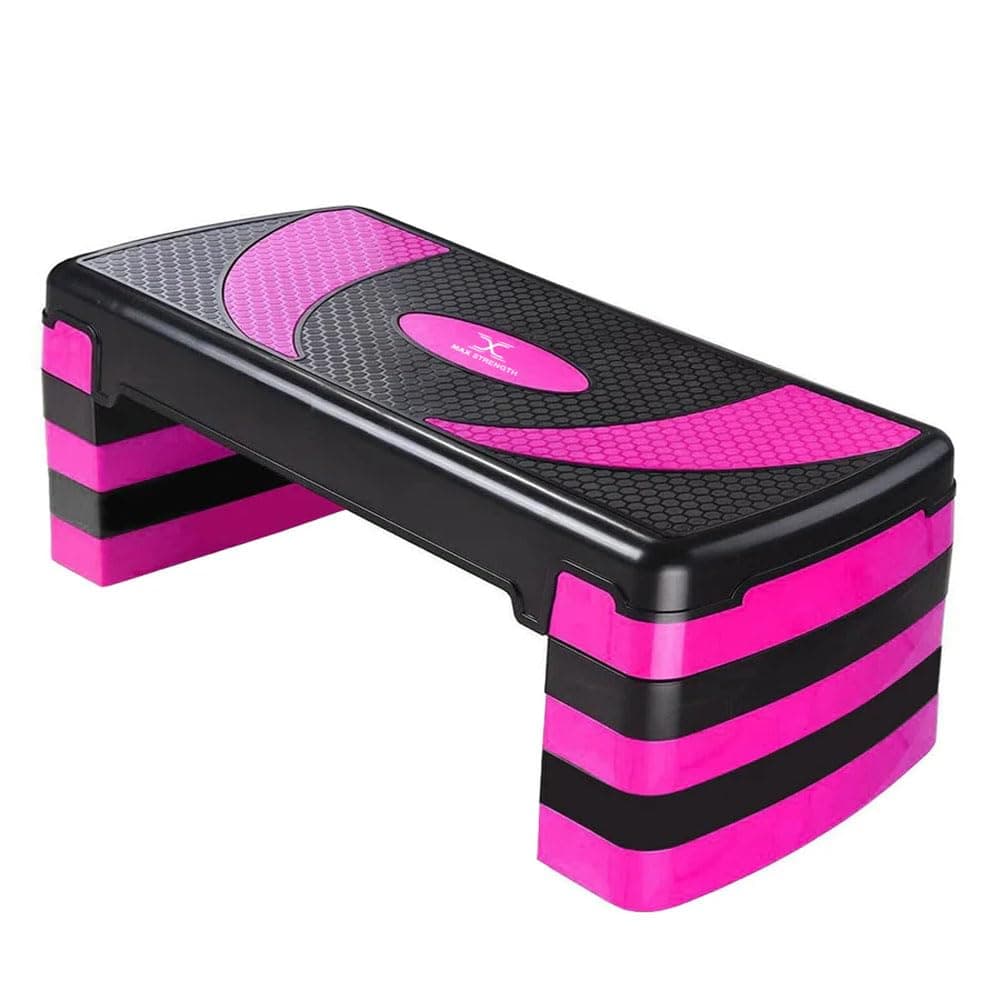 MAXSTRENGTH Aerobic Stepper Cardio Fitness Step Board-3 Levels Home Gym Exercise Block