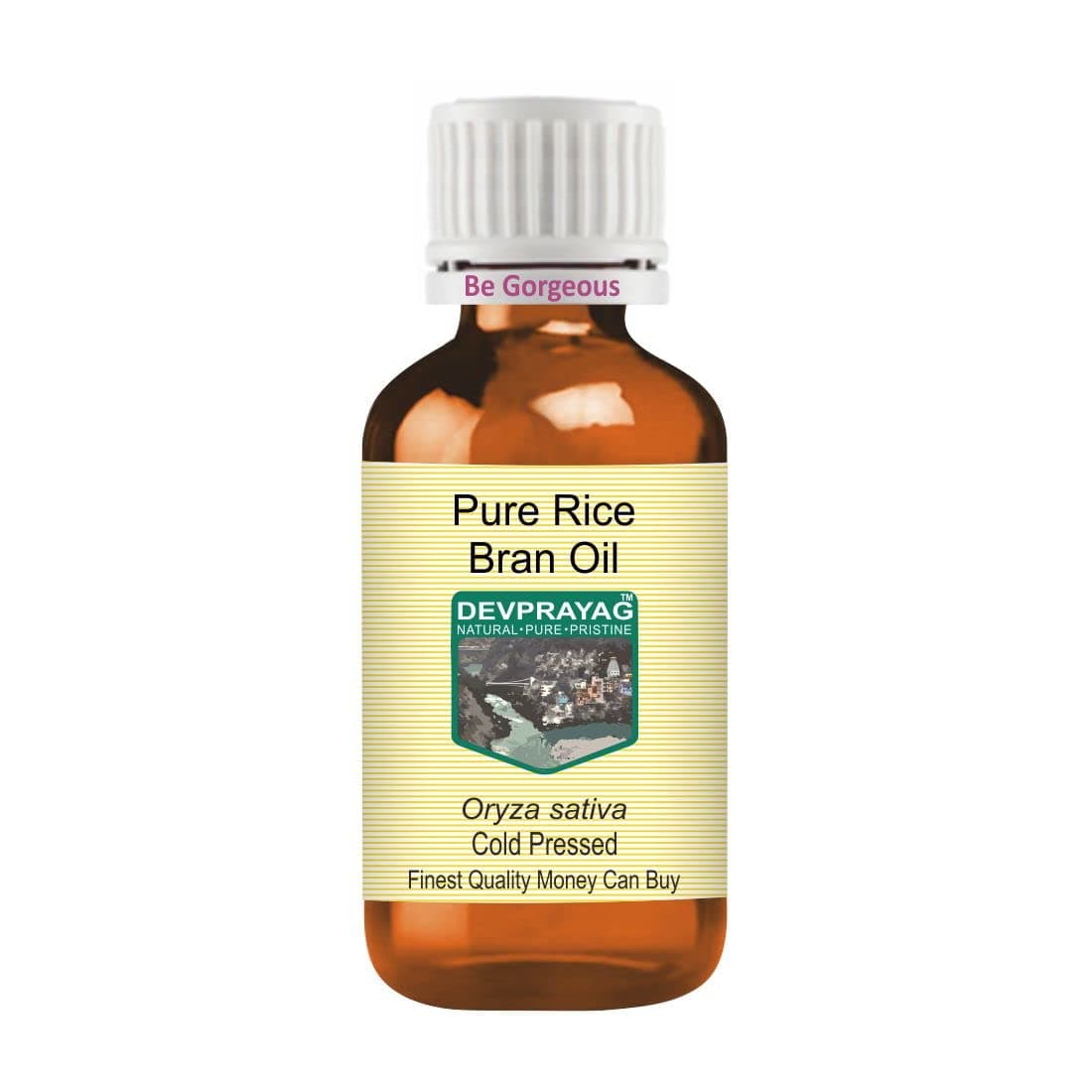 Pure Rice Bran Oil (Oryza sativa) Natural Therapeutic Grade Cold Pressed 100ml (3.38 oz)