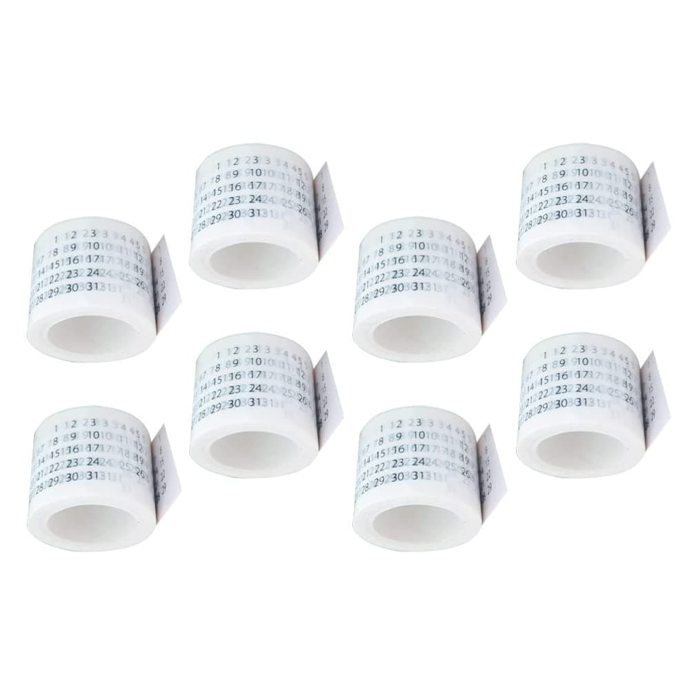 8 Rolls of Calendar Washi Tape Date Day Week Month Number Calendar Washi Masking Tape for Arts Crafts Scrapbooking Gift Wrapping