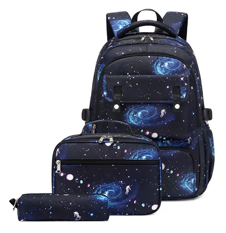 School bag student 3-6 year boy large capacity decompression ultralight cosmos starry backpack 3 pack