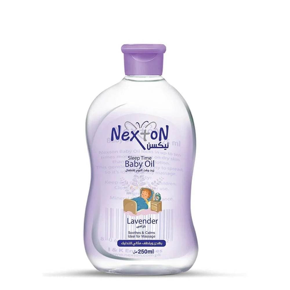 Nexton Baby Oil Lavender | Moisturizing Baby Massage Oil for Delicate Skin | Lavender Aroma for Comforting Care | Soft and Smooth Skin | 250ML