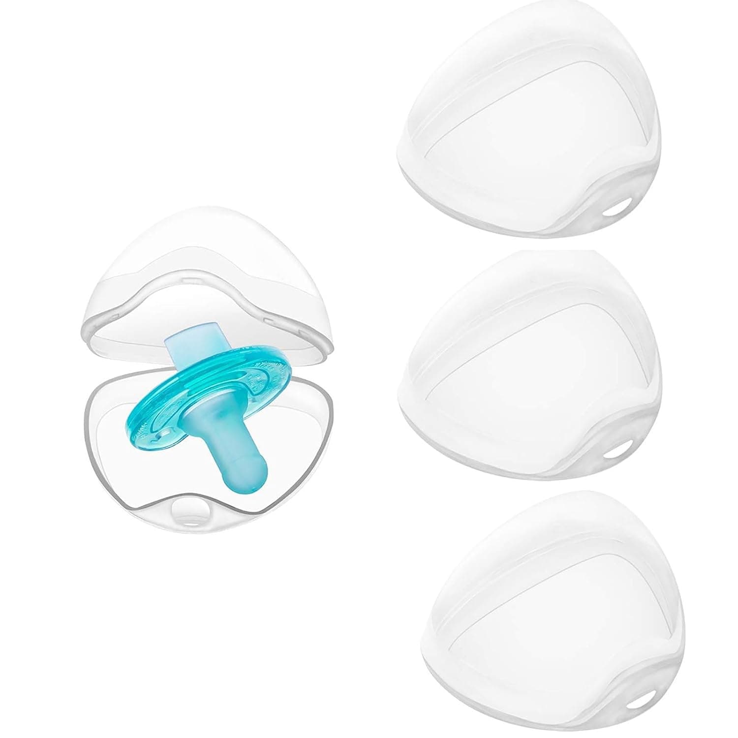ToolHouse 4PCS Pacifier Case, Portable Baby Pacifier Storage Case, Dustproof Pacifier Case, Suitable for Travelling and Outdoor Use, Suitable for Boys and Girls