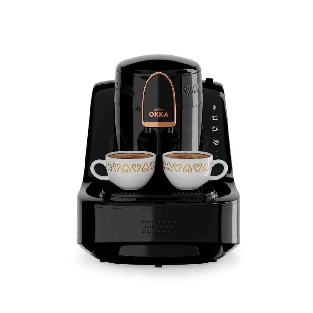 Arzum Okka OK0040 Elite Turkish Coffee Machine, Modern Style, 3 Cups Capacity, White, Plastic Construction, Auto Shut-off with Audible Alert,220-240V