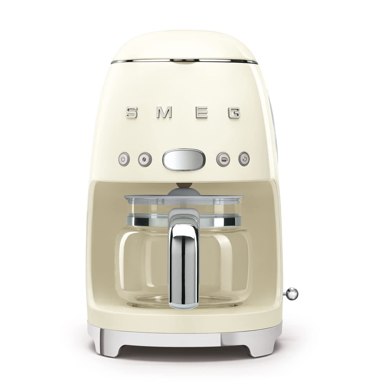 Smeg Dcf02Cruk, 50's Retro Style Drip Filter Coffee Machine, 10 Cup Capacity With Aroma Intensity Function, Water Hardness Adjustment & 1.4 L Tank, REUseable Coffee Filter, Cream, 2 Years Warranty