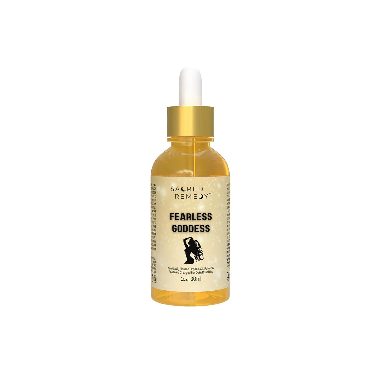 Fearless Goddess Anointing Oil – Frangipani & Sandalwood for Confidence & Empowerment with Organic Jojoba & Shea, Inner Strength & Self-Assurance Body Oil (1oz / 30ml)
