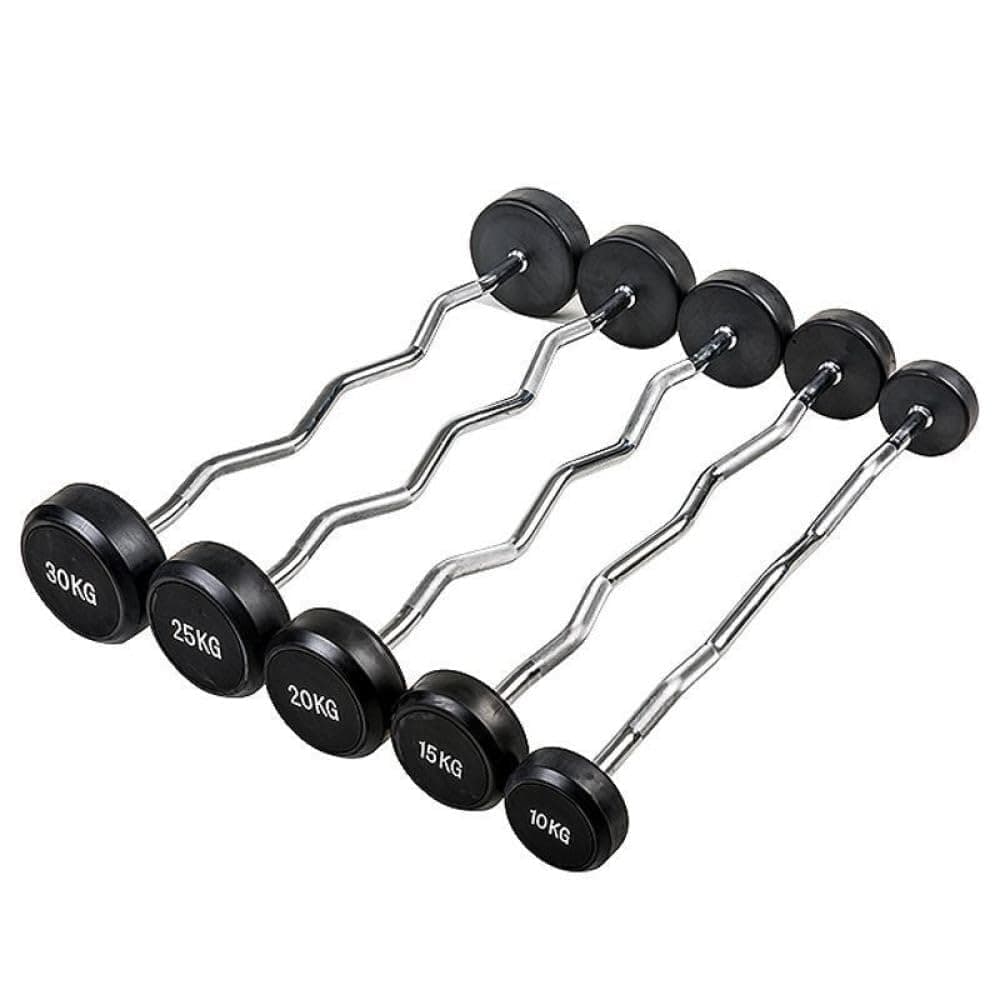 Commando Fixed Weight Bar – Straight & Zigzag Bar with Multiple Weights | Strong Steel Design | Non-Slip Grip for Biceps, Forearm Workouts | Suitable for Home & Gym