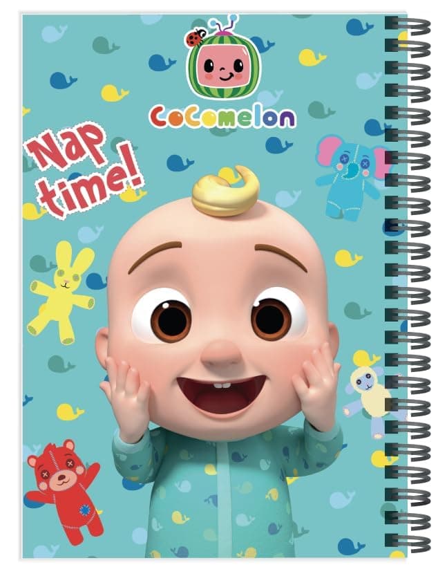 Cocomelon B5 Spiral Notebook Journal, Wirebound Ruled Sketch Book Notepad Diary Memo Planner for School 40 Sheets PP, no UV