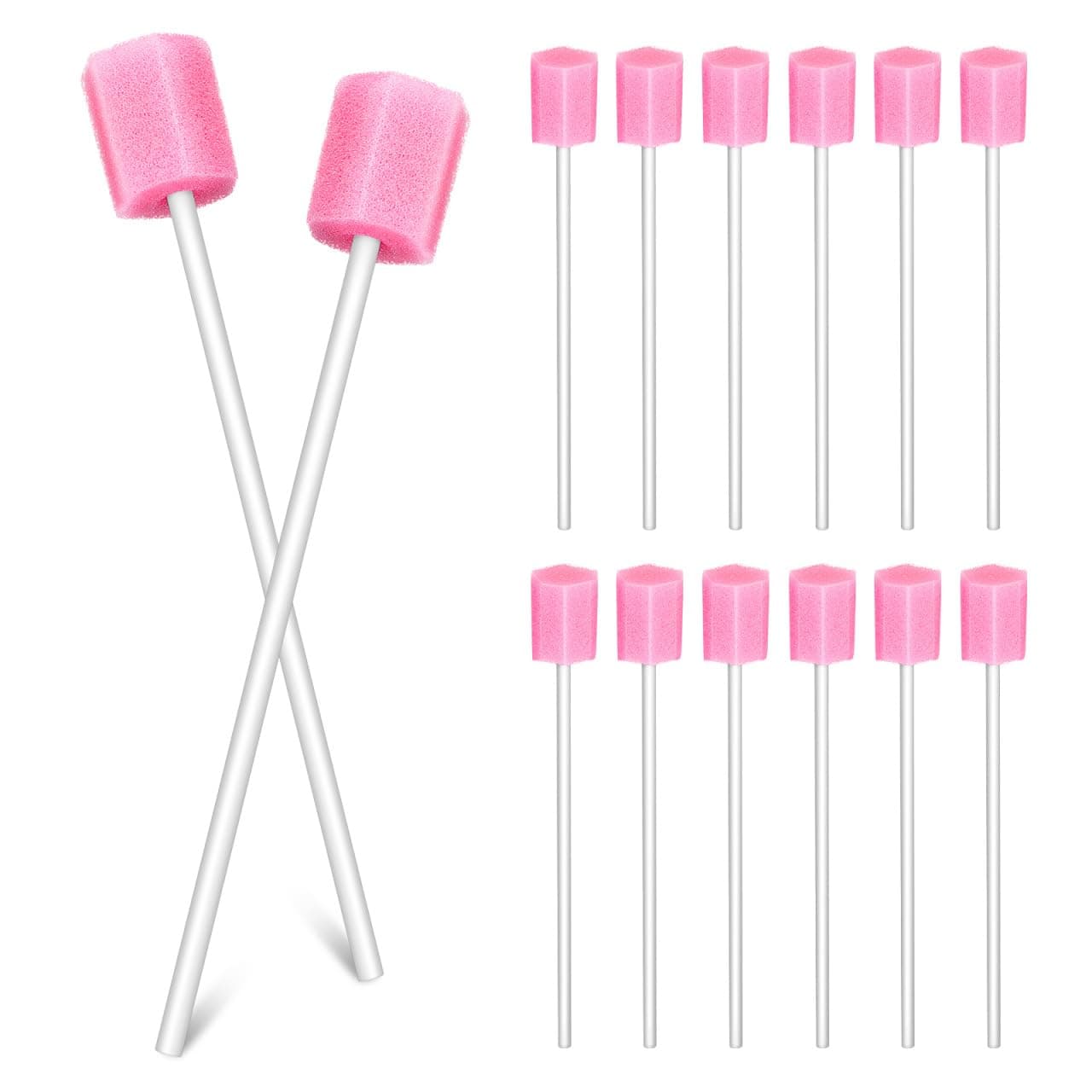 Operitacx 250 count Disposable Oral Care Sponge Swabs Hexagon Mouth Swabs for Teeth Cleaning Daily Mouth Care Food Debris Removal High Absorption for Adults Kids Baby