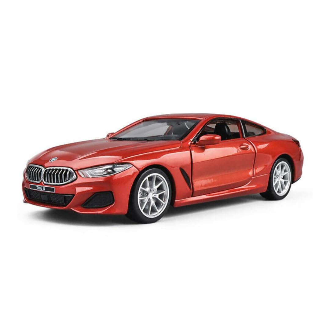 D-power – BMW M850i - Orange| Die-Cast Replica, Ultimate Collector's Item, Race Cars | Toy Vehicles, Metal Toy Car Model - Pull Back Collection | Size - 1:64, For Kids 3+
