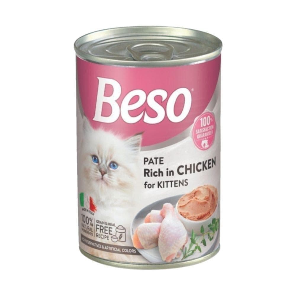 Beso pate rich in chicken for kitten cats 400g