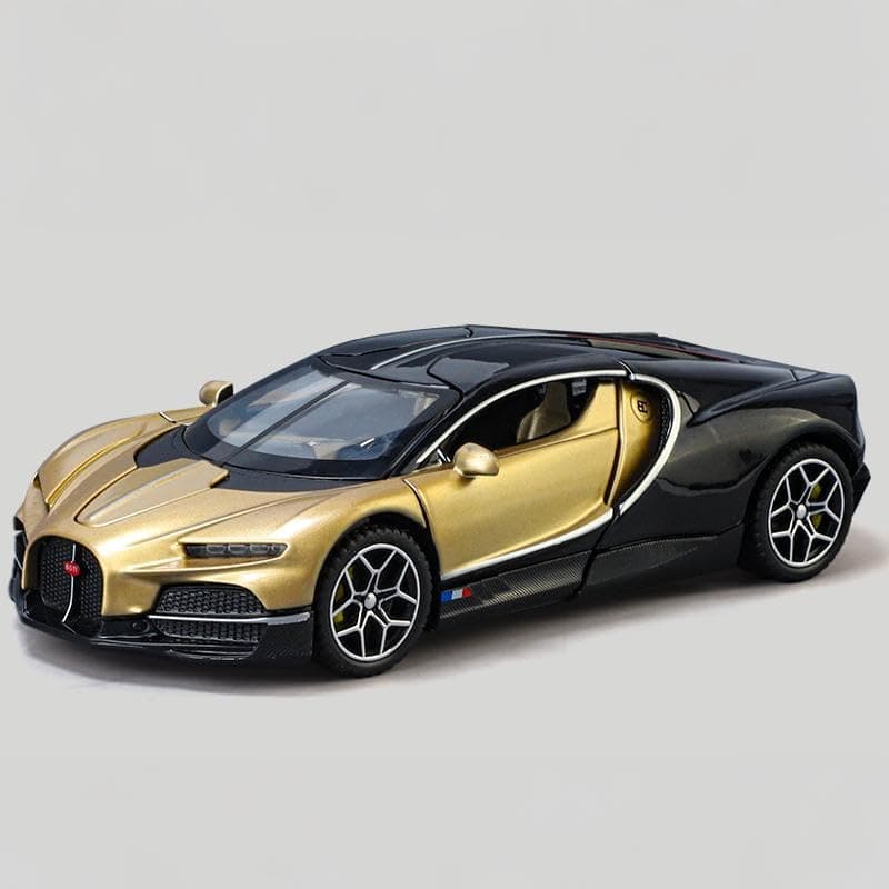 SA-PRO - 1:32 Bugattis Tourbillon V16 Supercar Alloy Metal Diecast Model Car Children's Тоуs Mini GT Collection Hobbies Birthday Gifts Boy (Gold)